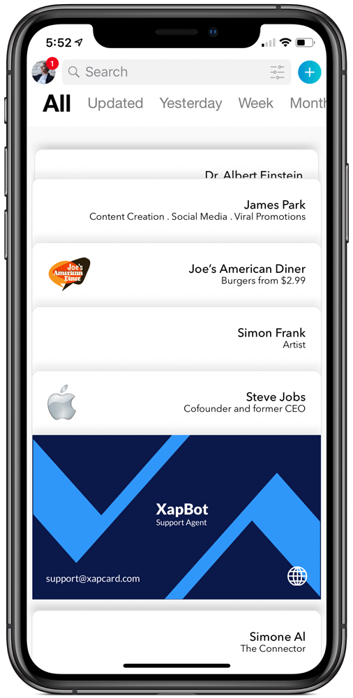 XapCard App Card Details